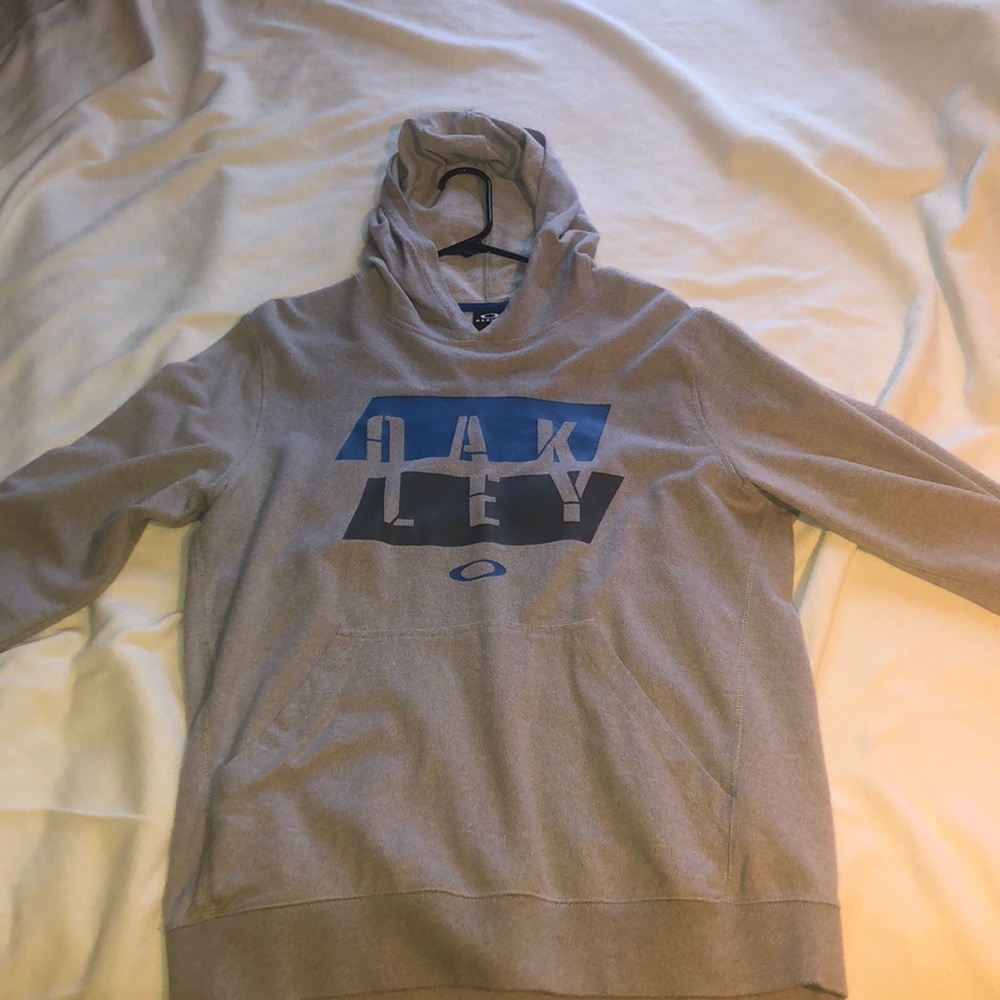 Oakley hoodie grey and blue
